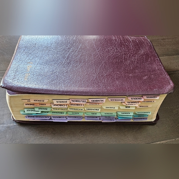 The NIV Study Bible Zondervan Red Letter Edition Bonded Leather with Tabs - Picture 5 of 10